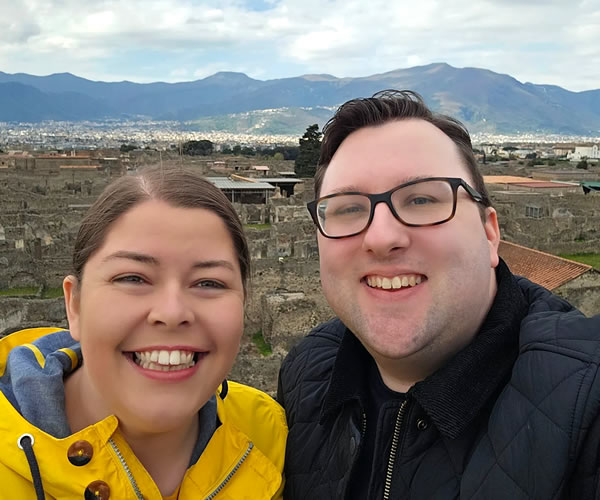 Sian and Joe in Pompeii